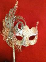 Luxury swan venetian mask